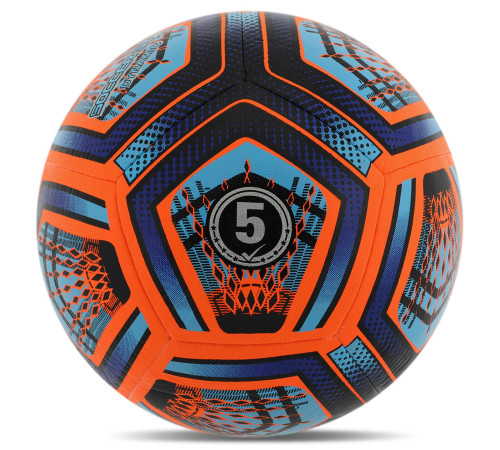 Мяч футбольный HIBRED SOCCER STAR №5 PU оранжевый-синий