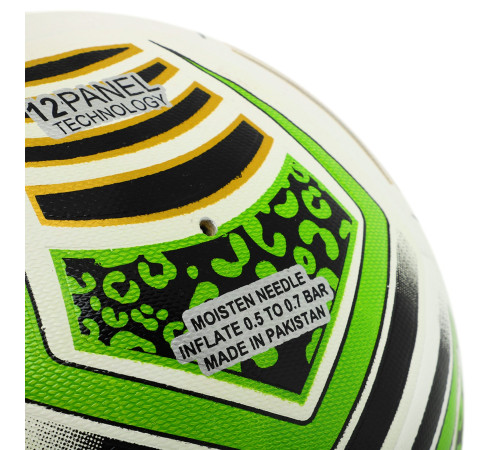 М'яч футбольний HIBRED SOCCER STAR №5 PU білий-зелений