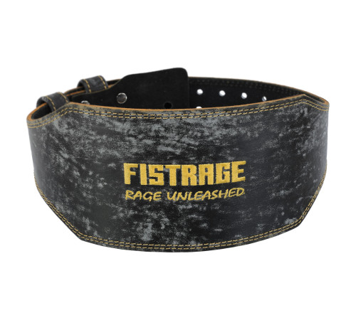 Пояс атлетичний шкіряний FISTRAGE спинка-15см розмір-S-XL чорний