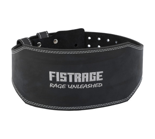 Пояс атлетичний шкіряний FISTRAGE спинка-15см розмір-S-XXL сірий