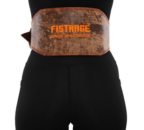 Пояс атлетичний шкіряний FISTRAGE спинка-15см розмір-S-XL коричневий