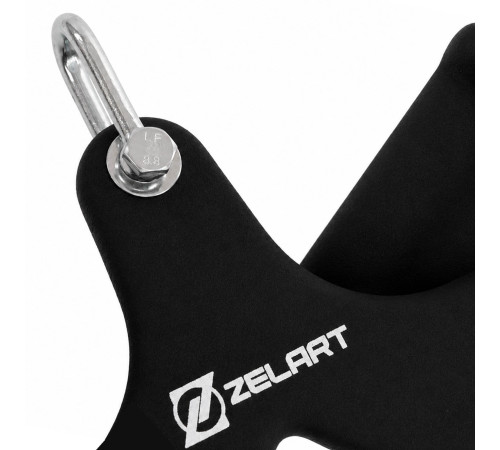 Рукоятка для тяги c узким хватом Pull Down Handle нескользящее покрытие Zelart размер 31х12х15см черный