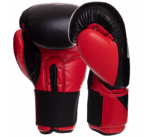 Рукавиці боксерські на липучці PU UFC PRO Compact L червоний-чорний