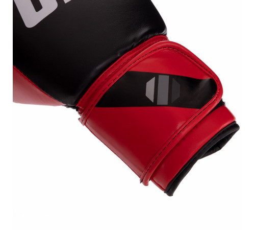 Рукавиці боксерські на липучці PU UFC PRO Compact L червоний-чорний