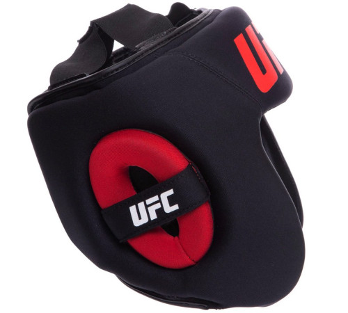 Шлем боксерский с полной защитой кожаный UFC PRO L-XL черный