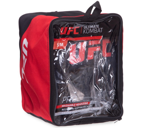 Шлем боксерский с полной защитой кожаный UFC PRO L-XL черный