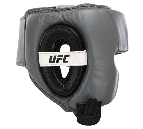 Шолом боксерський у мексиканському стилі шкіряний UFC PRO Training XL срібний-чорний