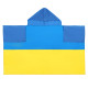 Прапор-плащ для футбольних уболівальників з капюшоном Україна SP-Sport 150х90см