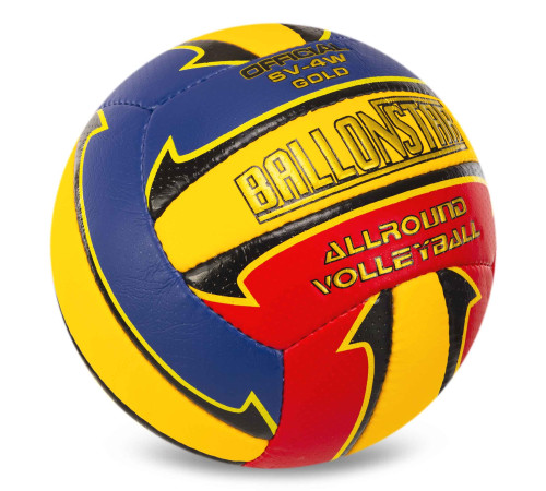 Мяч волейбольный BALLONSTAR №5 PU красный-синий-желтый