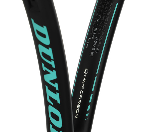 Ракетка для великого тенісу 27" DUNLOP TEAM 260 G2 HL чорний-блакитний