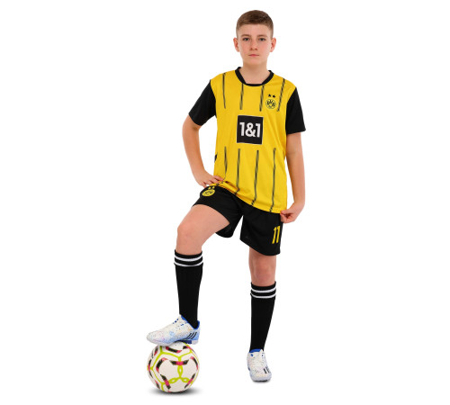 Форма футбольна дитяча із символікою футбольного BORUSSIA DORTMUND домашня 2025 SP-Sport 20-30 жовтий-чорний