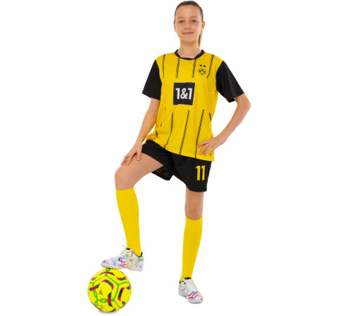 Форма футбольна дитяча із символікою футбольного BORUSSIA DORTMUND домашня 2025 SP-Sport 20-30 жовтий-чорний