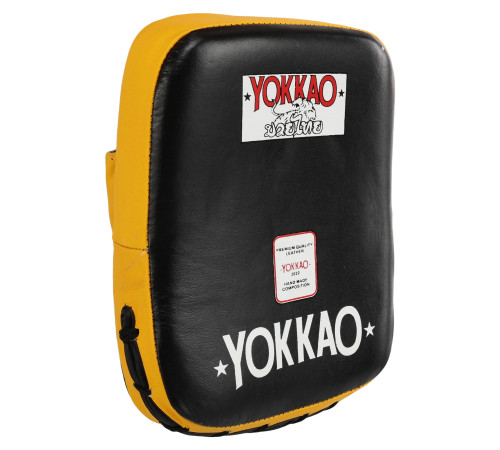 Лапа боксерська вигнута тренувальна шкіра YOKKAO 2шт кольори в асортименті