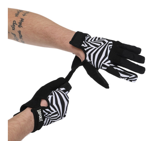 Перчатки спортивные TAPOUT XS-M черный-белый
