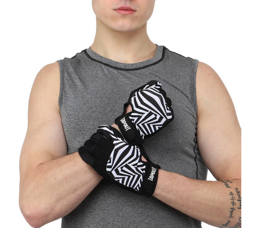 Перчатки спортивные TAPOUT XS-M черный-белый