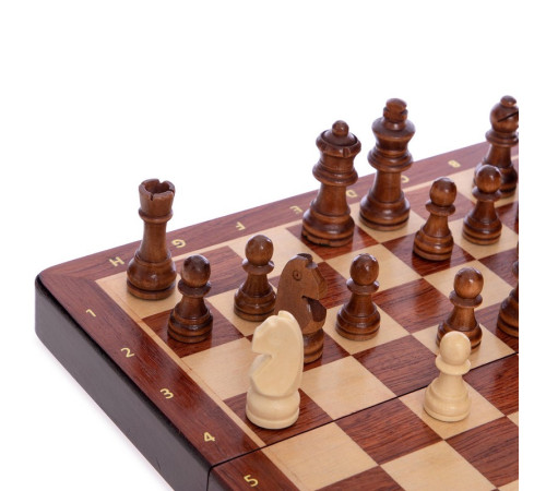 Шахматы настольная игра деревянные ZOOCEN размер 30x30 см