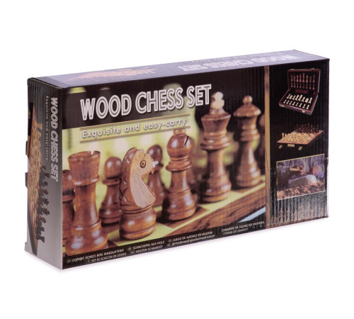 Шахматы настольная игра деревянные ZOOCEN размер 30x30 см