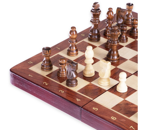 Шахматы настольная игра деревянные ZOOCEN размер 35x35 см