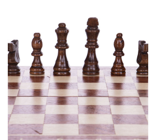 Шахматы настольная игра деревянные ZOOCEN размер 35x35 см