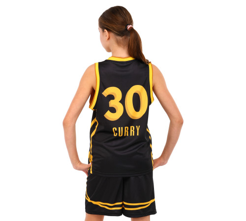 Форма баскетбольная детская NBA клуб San Francisco 30 S-2XL черный-желтый