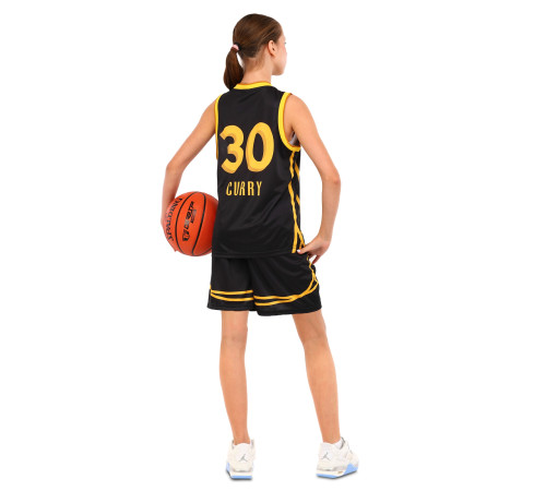 Форма баскетбольная детская NBA клуб San Francisco 30 S-2XL черный-желтый