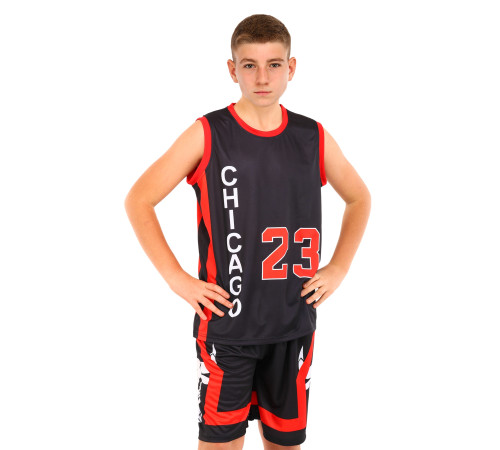 Форма баскетбольна дитяча NBA клуб Chicago Bulls 23 S-2XL чорний-червоний