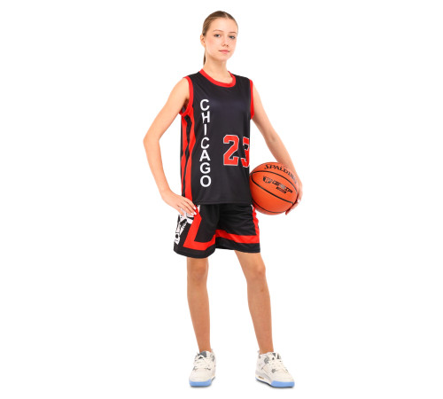 Форма баскетбольна дитяча NBA клуб Chicago Bulls 23 S-2XL чорний-червоний