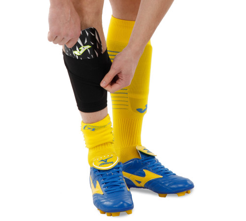 Щитки футбольные Joma SPIDER L черный-серебряный