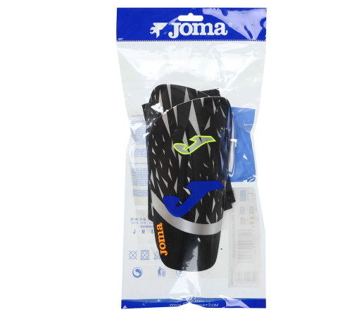 Щитки футбольные Joma SPIDER L черный-серебряный