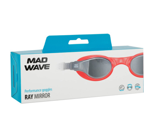 Окуляри для плавання дорослі дзеркальні лінзи MadWave RAY Mirror кольори в асортименті