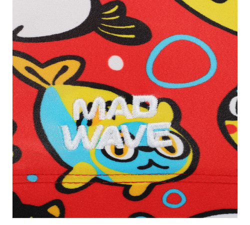 Шапочка для плавания текстильная юниорская MadWave CATFISH красный