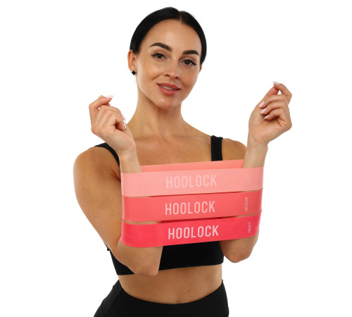 Набір резинок для вправ стрічки опору LOOP BANDS HOOLOCK 3шт кольори в асортименті