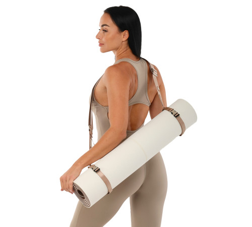 Ремень-стяжка для переноски коврика BLOOM YOGA MAT STRAP коричневый