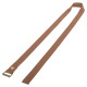 Ремінь для йоги з металевою пряжкою BLOOM YOGA STRAP 183x3,8см коричневий