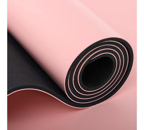Килимок для фітнесу та йоги PU двошаровий BLOOM YOGA MAT 183x61x0,5см кольори в асортименті