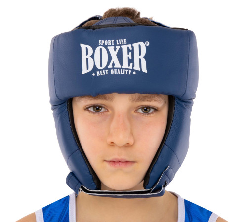 Шолом боксерський відкритий штучна шкіра BOXER M-L кольори в асортименті
