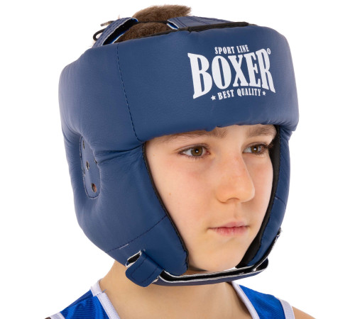 Шолом боксерський відкритий штучна шкіра BOXER M-L кольори в асортименті