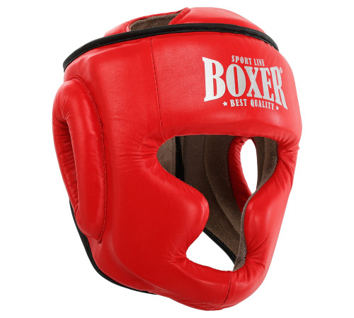 Шлем боксерский с полной защитой кожаный BOXER NEW М-L цвета в ассортименте