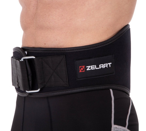 Пояс атлетичний текстильний ZELART спинка-19см розмір-XS-XXL чорний