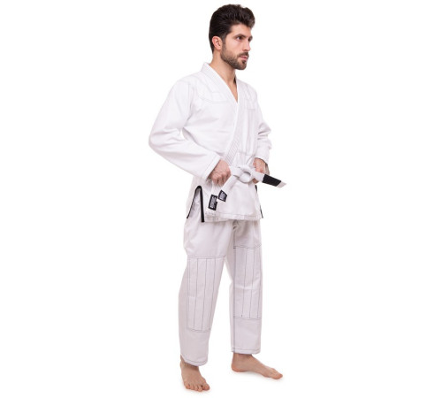 Кімоно для бразильського джиу-джитсу BJJ біле куртка штани та пояс CORE 140-180см білий