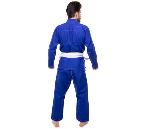 Кімоно для бразильського джиу-джитсу BJJ синє куртка штани та пояс CORE 140-180см синій