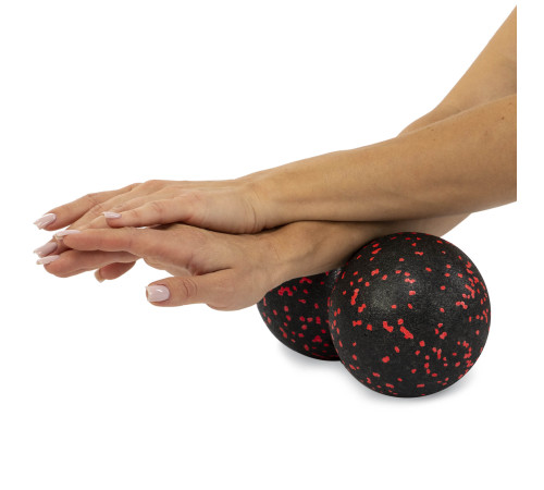 Мяч массажный двойной для МФР и самомассажа Duoball SP-Sport ø12см цвета в ассортименте