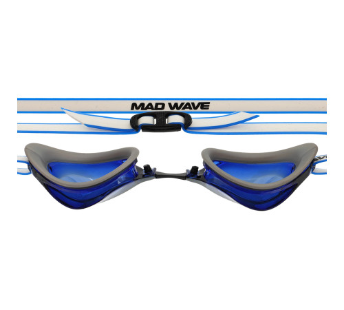 Окуляри для плавання стартові райдужні лінзи MadWave TURBO RACER II RAINBOW кольори в асортименті