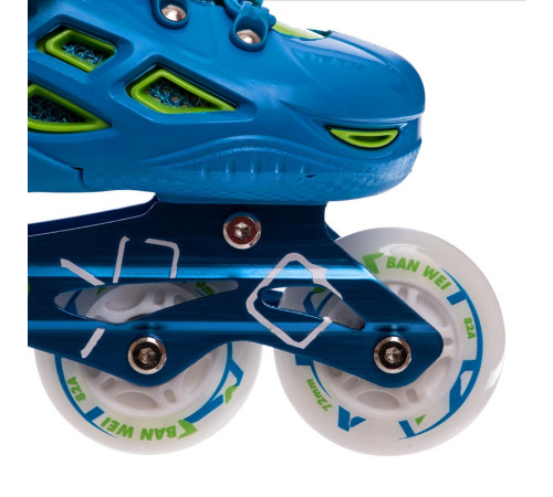 Роликовые коньки раздвижные детские с защитой и шлемом в комплекте Banwei размер 31-38