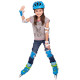 Роликовые коньки раздвижные детские с защитой и шлемом в комплекте Banwei размер 31-38