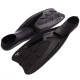 Набір для плавання маска з трубкою и ластами Zelart чорний