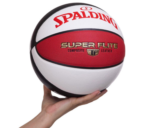 Мяч баскетбольный SPALDING SUPER FLITE размер 7 белый-красный