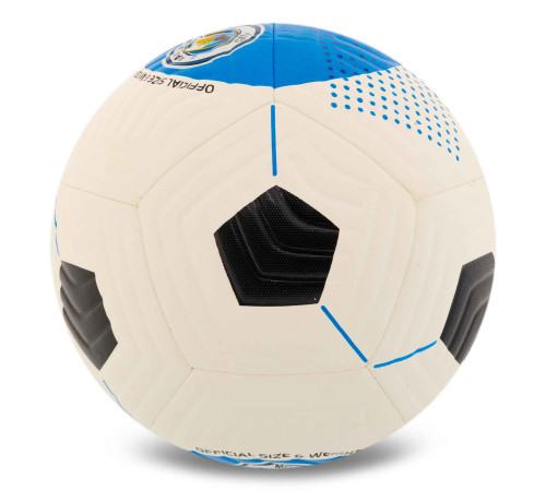 М'яч футбольний HYBRID BALLONSTAR MANCHESTER CITY №5 PU білий-блакитний