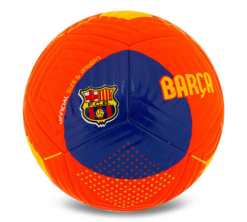М'яч футбольний HYBRID BALLONSTAR BARCELONA №5 PU червоний-синій