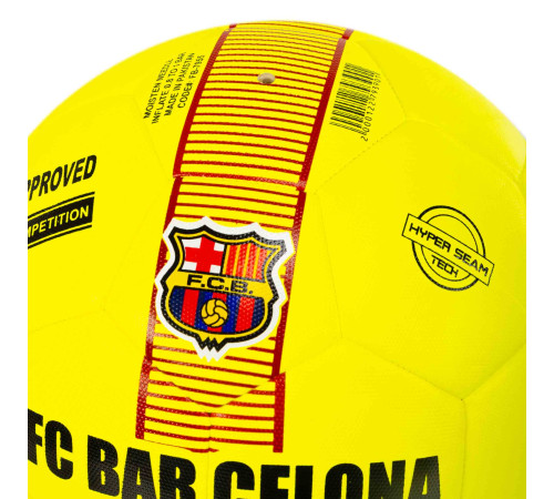 М'яч футбольний HYBRID BALLONSTAR BARCELONA №5 PU жовтий